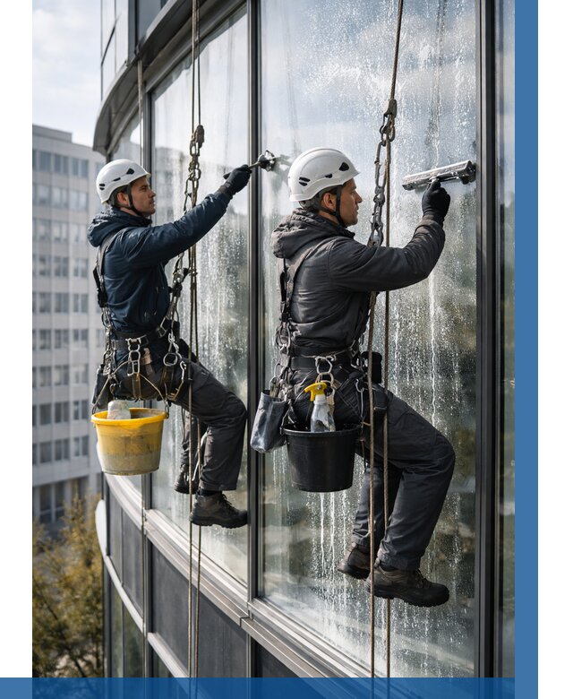 Мойка панорамных окон в Энгельсе от 373 р. заказать у ВЫСОТНИК-Энг