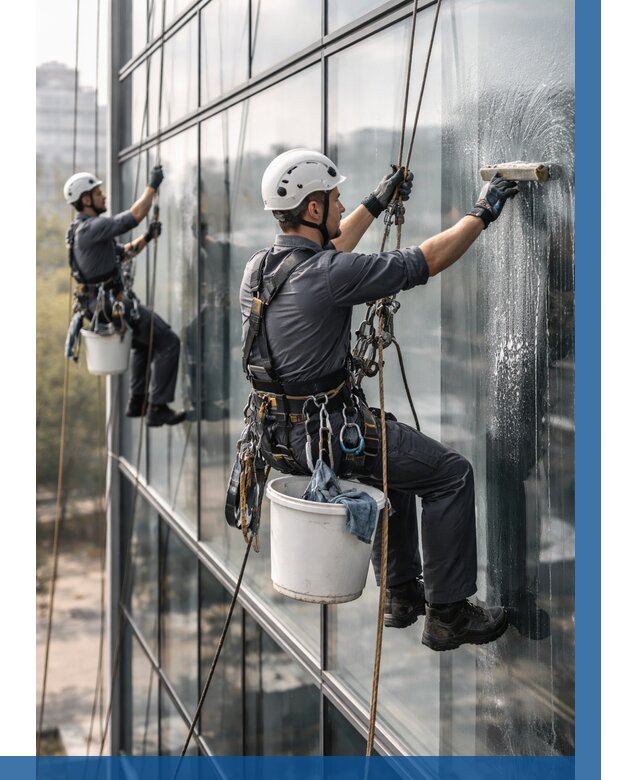 Мойка сплошного остекления в Энгельсе, заказать от 320 р.| ВЫСОТНИК-Энг