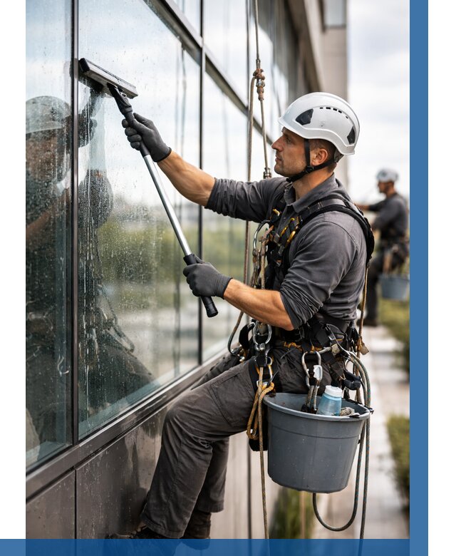 Мойка стеклянных фасадов в Энгельсе от 213 р. | ВЫСОТНИК-Энг