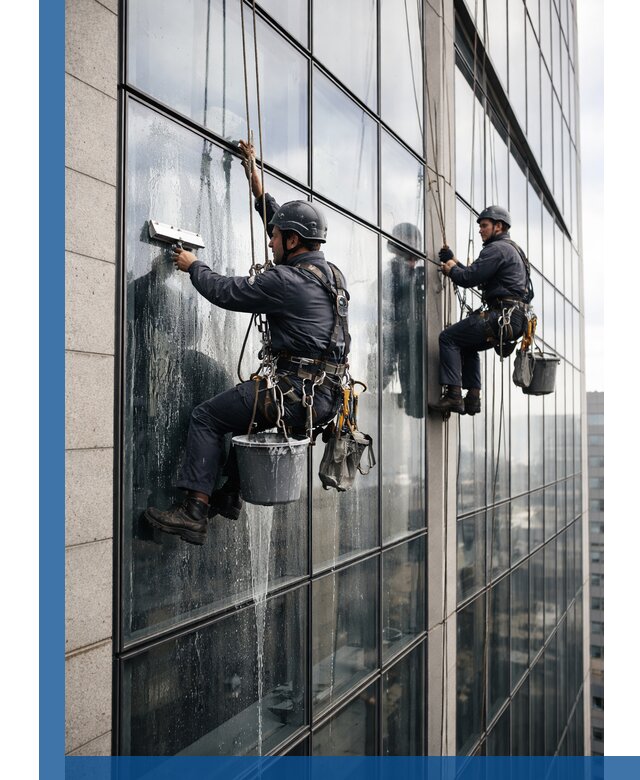 Профессиональная мойка стеклянных фасадов зданий в Энгельсе