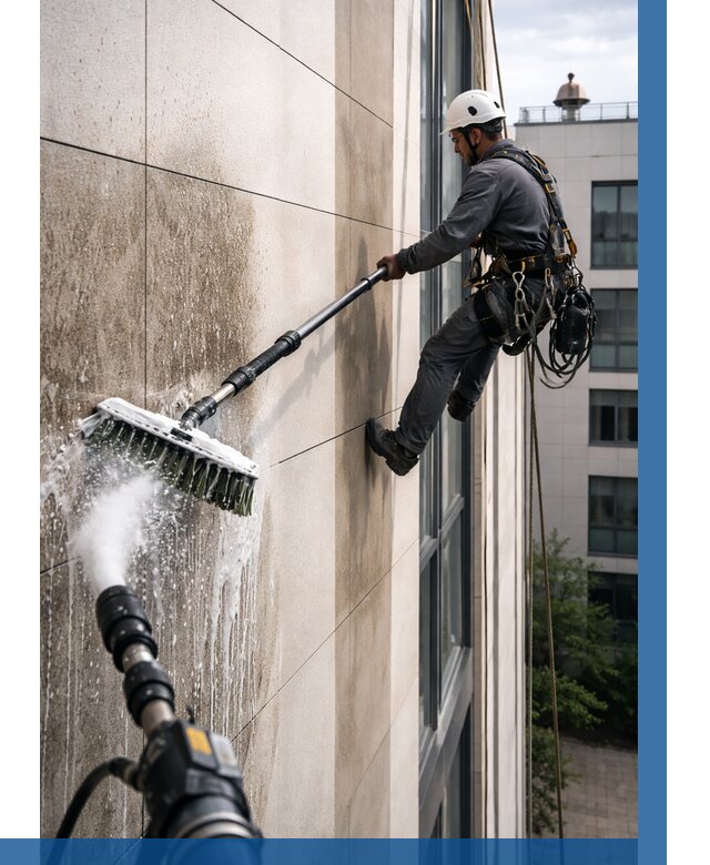 Мойка фасада из керамогранита в Энгельсе от 320 р. | ВЫСОТНИК-Энг