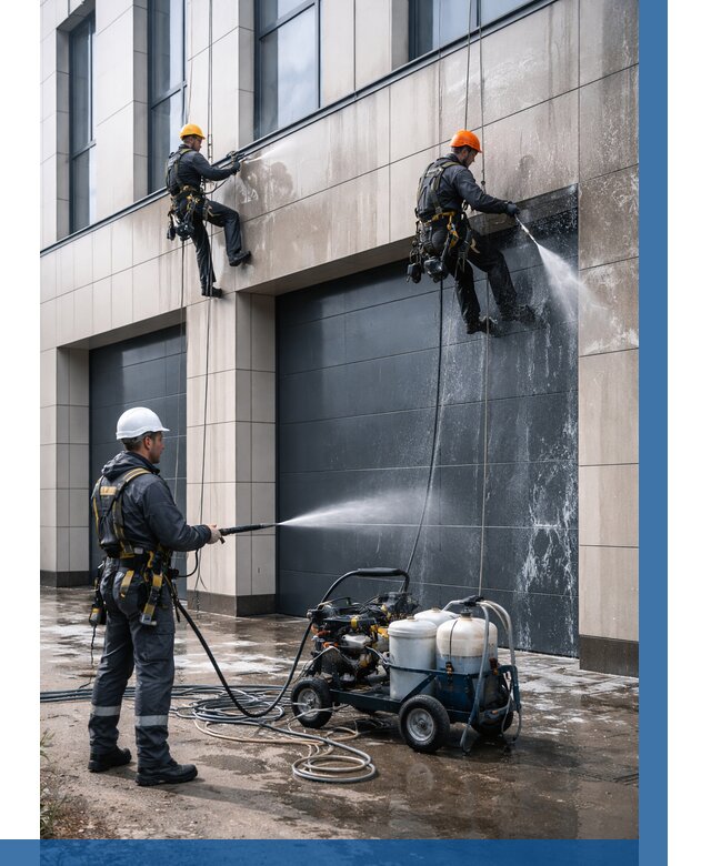 Послестроительная мойка фасада в Энгельсе от 320 р. | ВЫСОТНИК-Энг