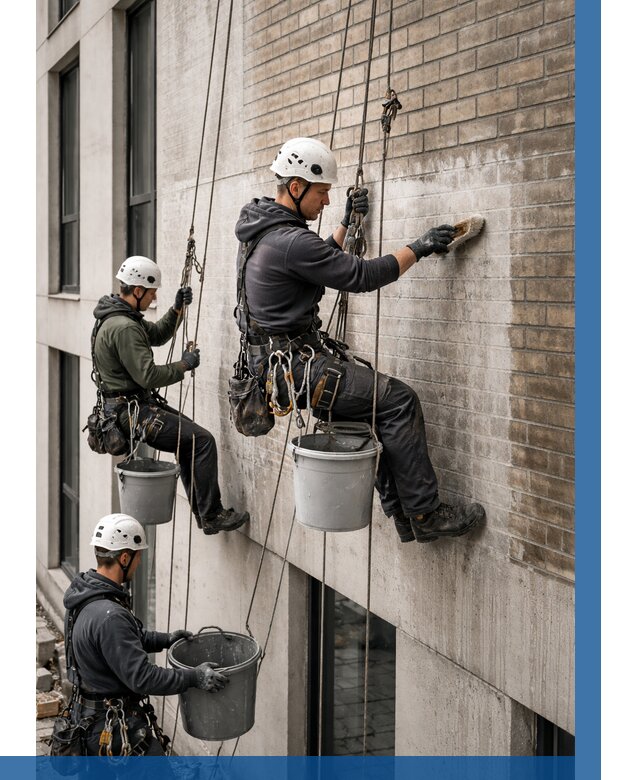 Удаление высолов с фасада в Энгельсе от 266 р. | ВЫСОТНИК-Энг