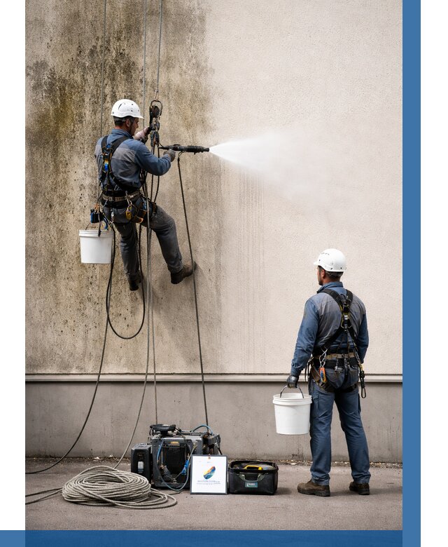 Очистка фасада от плесени в Энгельсе от 320 р. | ВЫСОТНИК-Энг