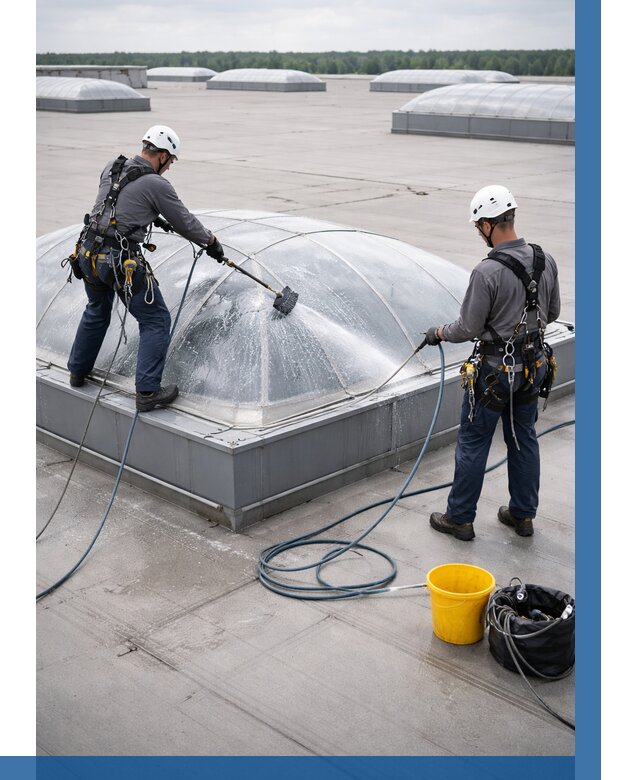 Мойка зенитных фонарей в Энгельсе, заказать от 4797 р. | ВЫСОТНИК-Энг