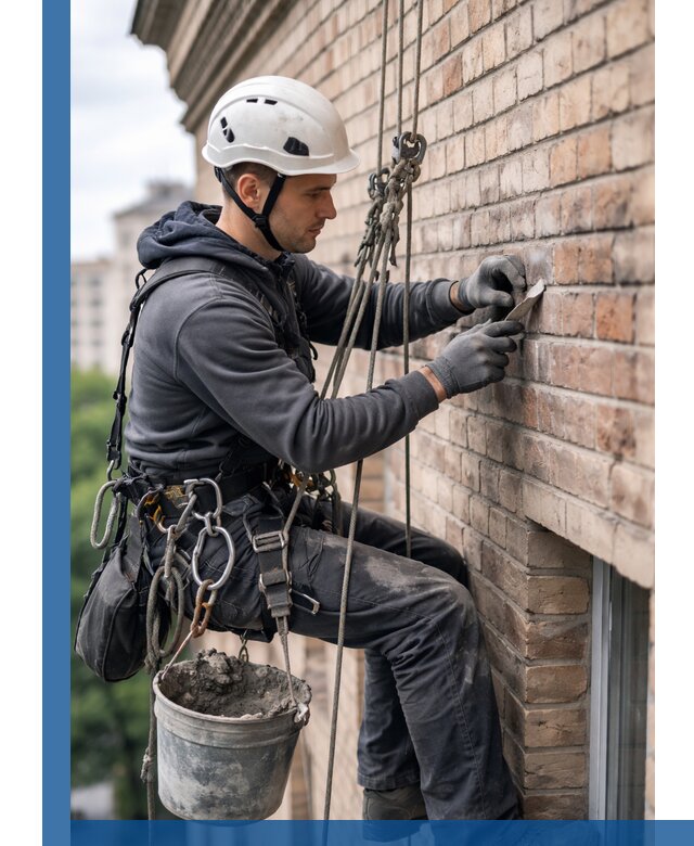 Качественный ремонт кирпичной кладки фасада в Энгельсе с гарантией