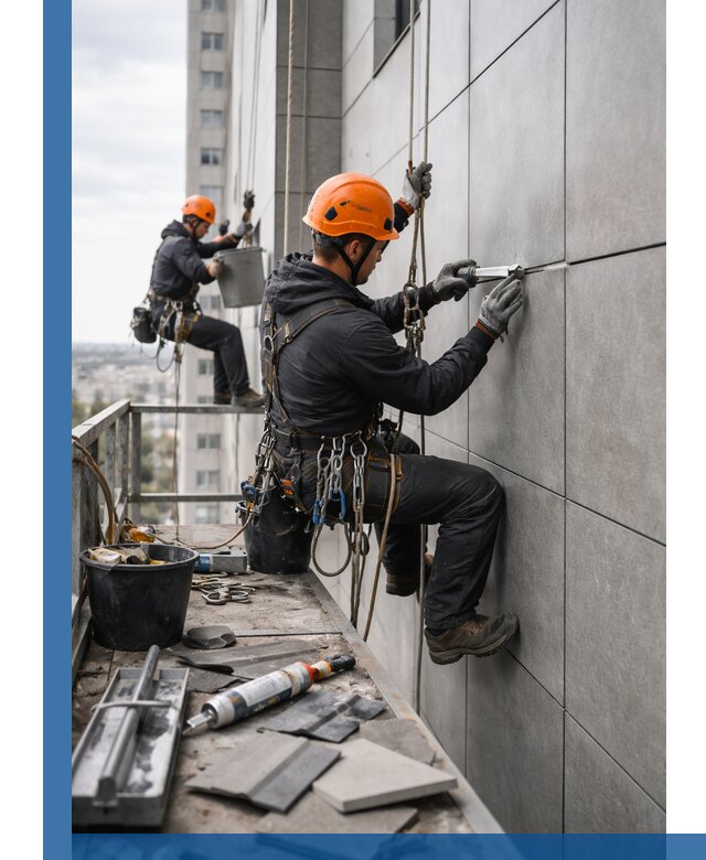 Профессиональный ремонт фасада из керамогранита в Энгельсе