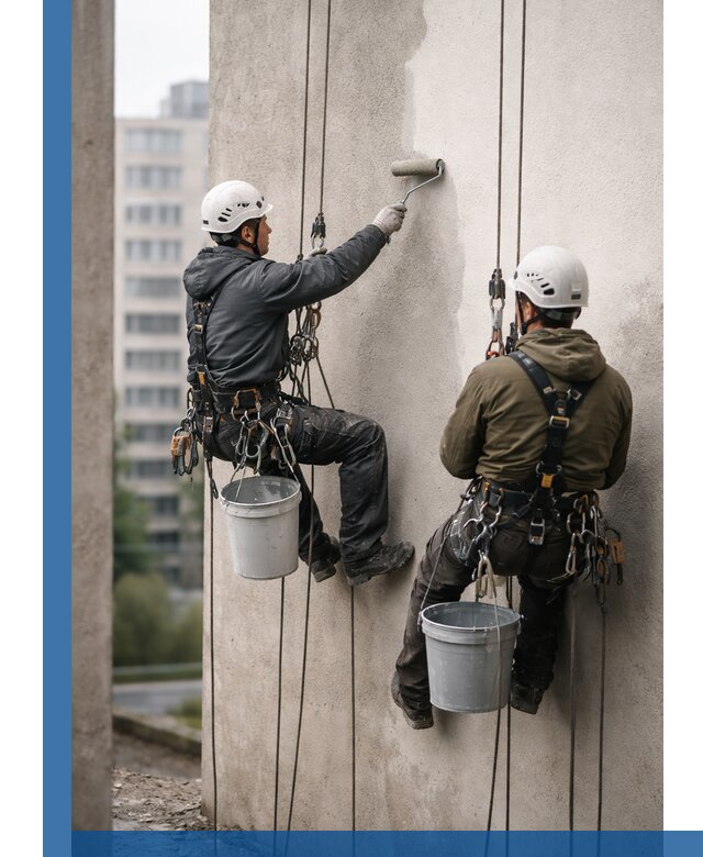 Покраска фасадов высотными альпинистами в Энгельсе с гарантией