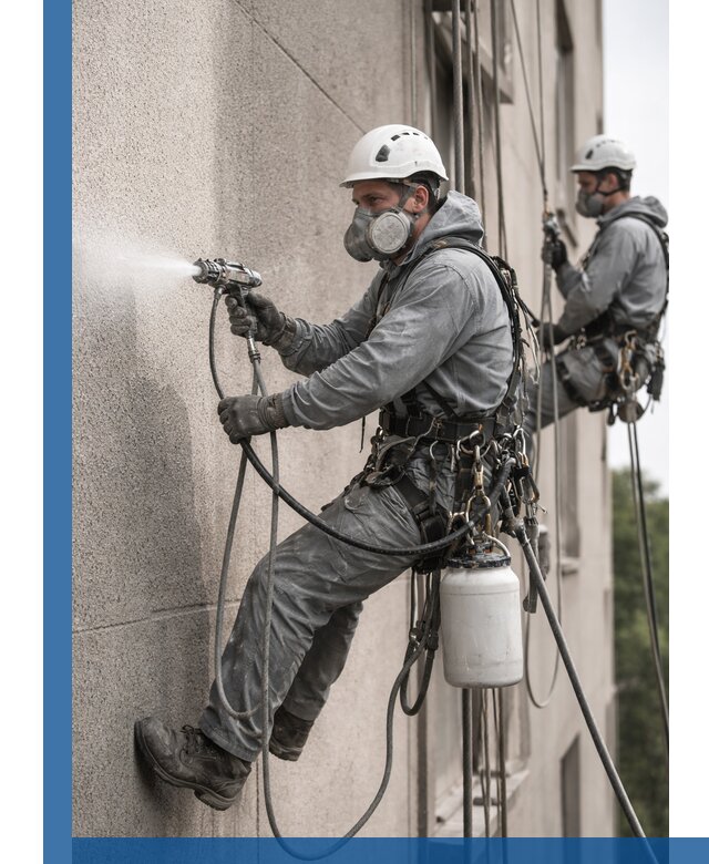 Безвоздушная покраска фасадов зданий в Энгельсе профессионально