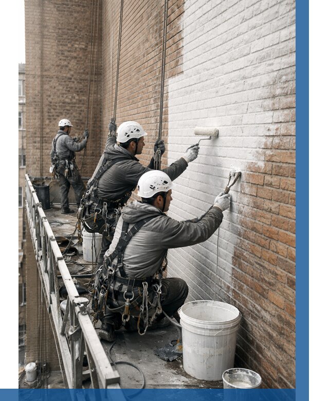 Покраска кирпичного фасада в Энгельсе от 373 р. | ВЫСОТНИК-Энг