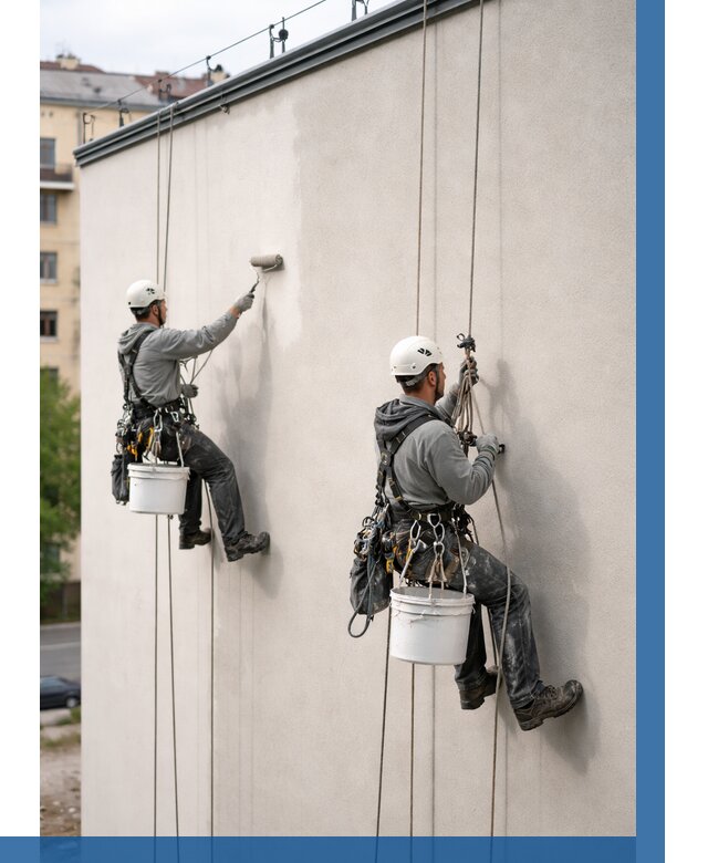 Покраска оштукатуренного фасада в Энгельсе от 341 р. | ВЫСОТНИК-Энг