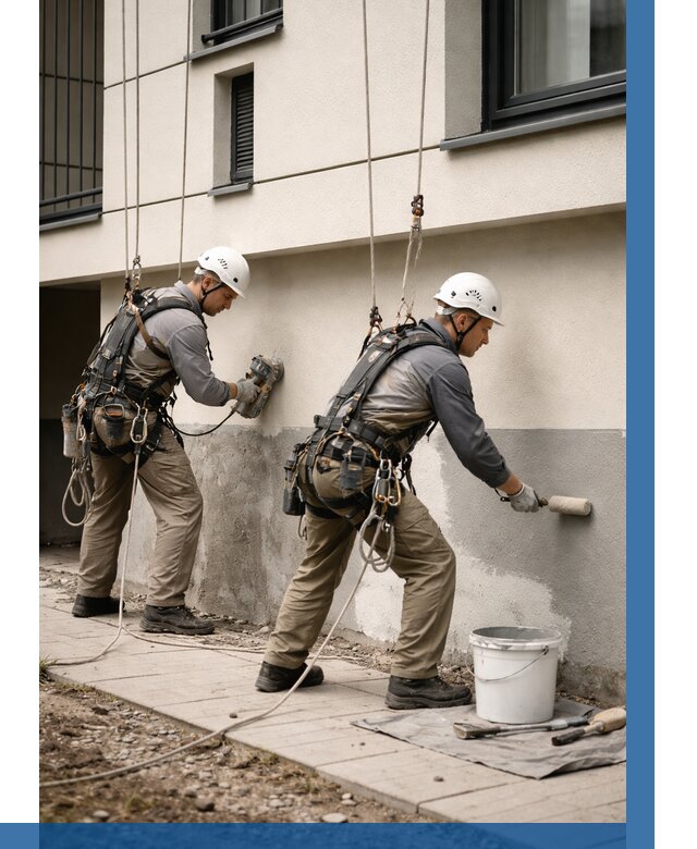 Окраска цоколя здания в Энгельсе от 480 р. под ключ | ВЫСОТНИК-Энг