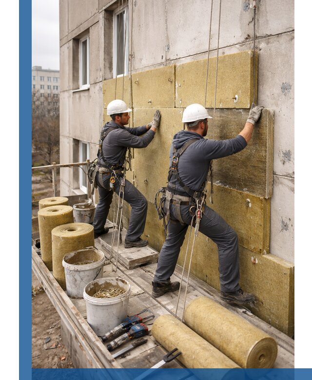 Утепление фасада минватой в Энгельсе под ключ с гарантией