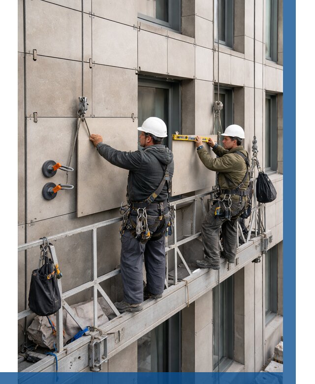 Монтаж керамогранита на фасад в Энгельсе от 2665 р. | ВЫСОТНИК-Энг