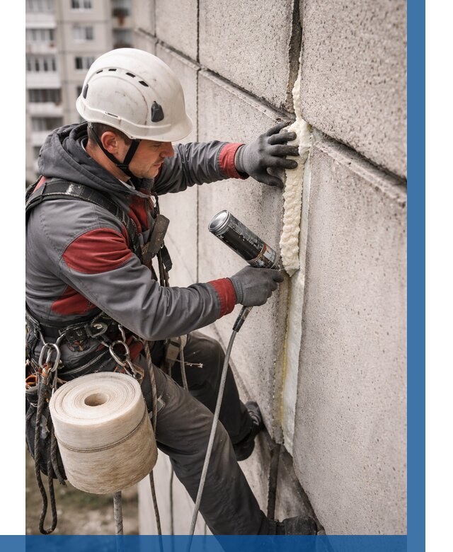 Утепление межпанельных швов в Энгельсе от 746 р. | ВЫСОТНИК-Энг