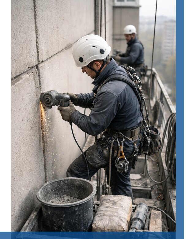 Штробление межпанельных швов в Энгельсе от 1279 р. | ВЫСОТНИК-Энг