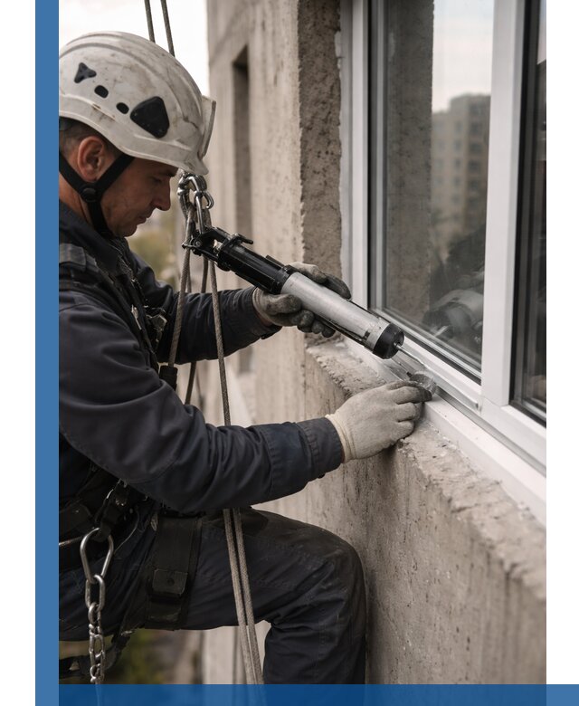 Герметизация оконных швов снаружи в Энгельсе профессионально