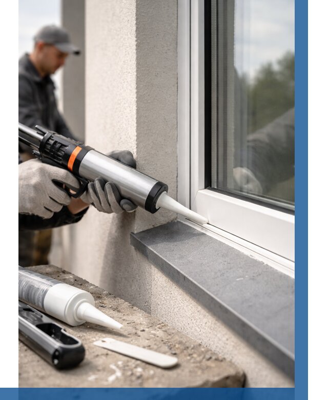 Герметизация монтажных швов окон в Энгельсе от 693 р. | ВЫСОТНИК-Энг