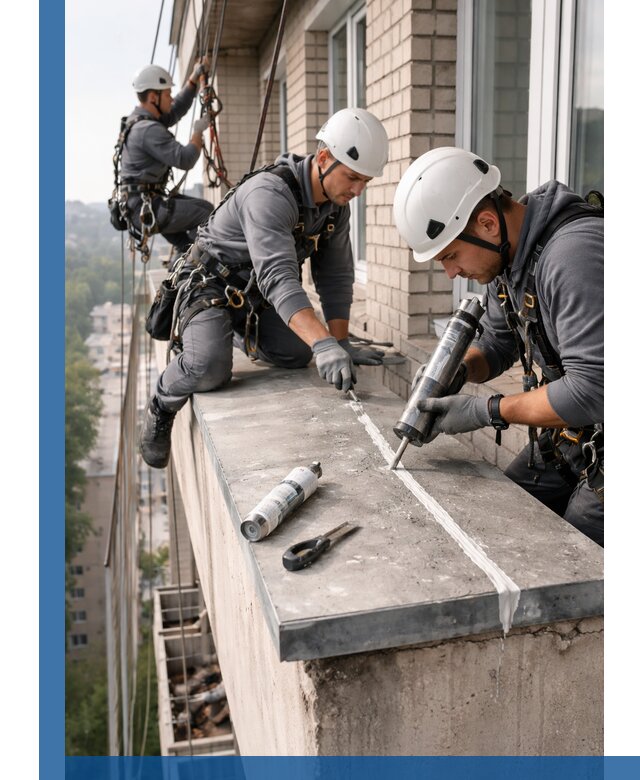 Герметизация балконного козырька в Энгельсе профессионально