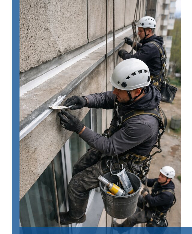 Герметизация примыкания балкона в Энгельсе под ключ с гарантией