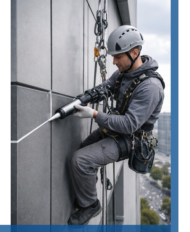 Герметизация стыков фасадных панелей в Энгельсе от 6928 р.| ВЫСОТНИК-Энг