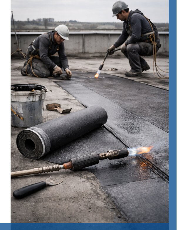 Ремонт рулонной кровли в Энгельсе от 693 р. | ВЫСОТНИК-Энг