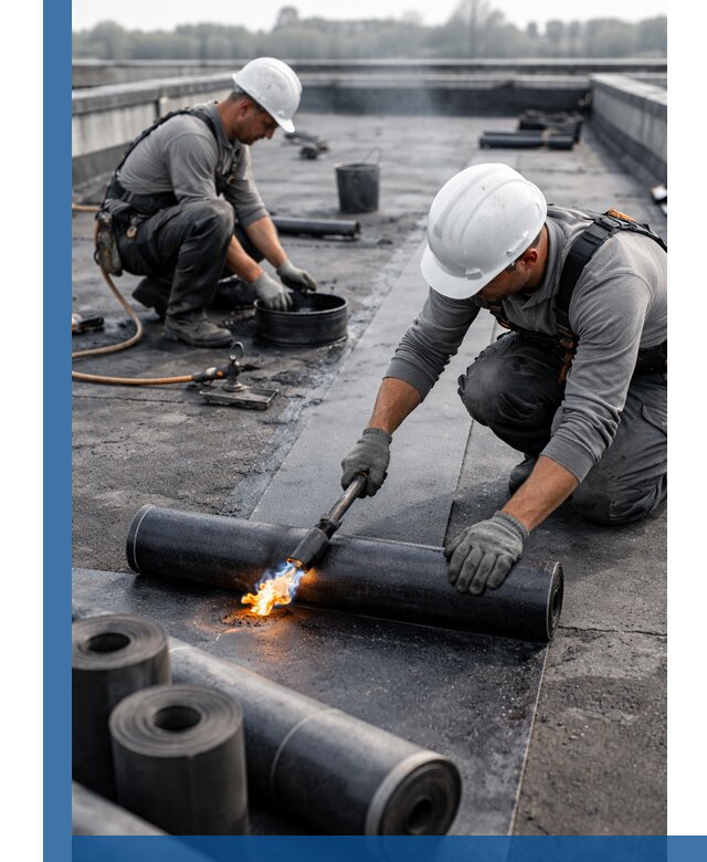 Ремонт рулонной кровли в Энгельсе герметизация и восстановление