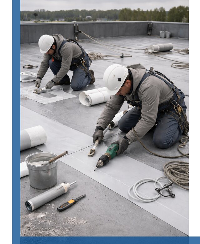 Ремонт мембранной кровли в Энгельсе качественно и с гарантией