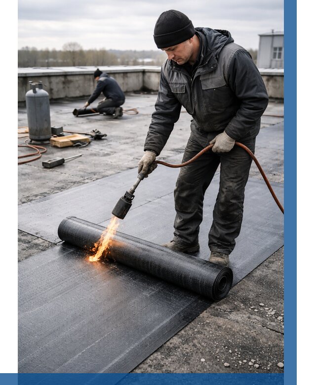 Ремонт наплавляемой кровли в Энгельсе от 746 р. | ВЫСОТНИК-Энг