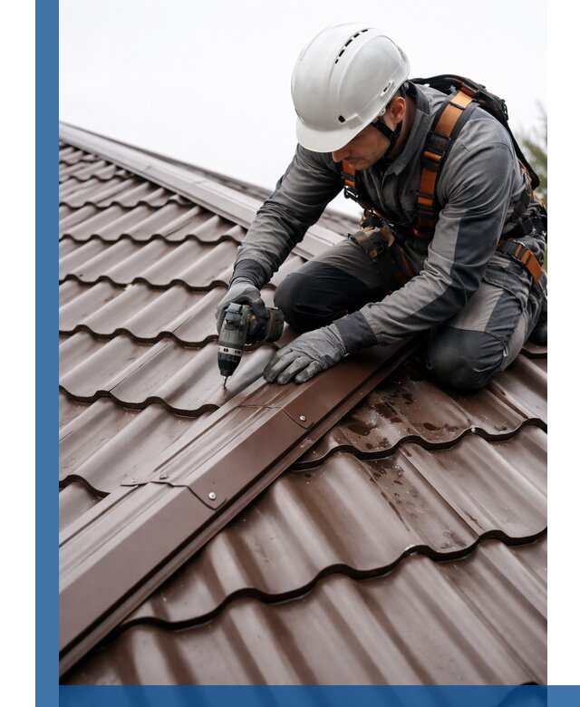 Ремонт металлочерепицы на крыше в Энгельсе профессионально