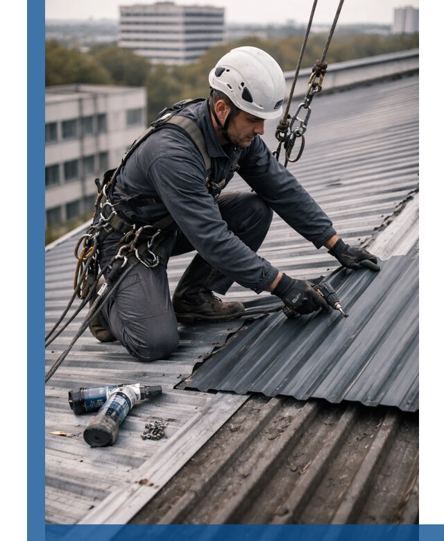 Ремонт профнастила на кровле в Энгельсе, работы под ключ