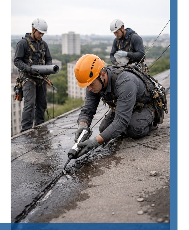 Устранение протечек кровли в Энгельсе от 12791 р. | ВЫСОТНИК-Энг