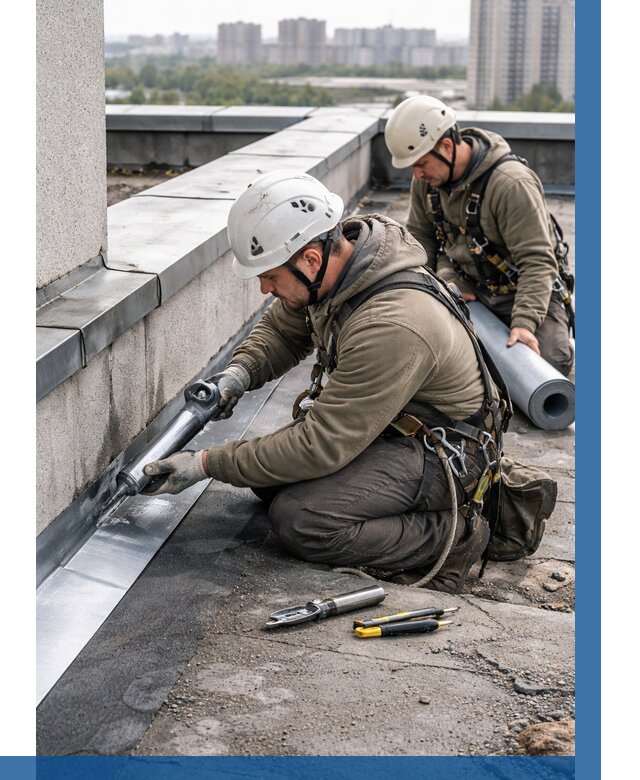 Ремонт кровельных примыканий в Энгельсе от 1279 р. | ВЫСОТНИК-Энг