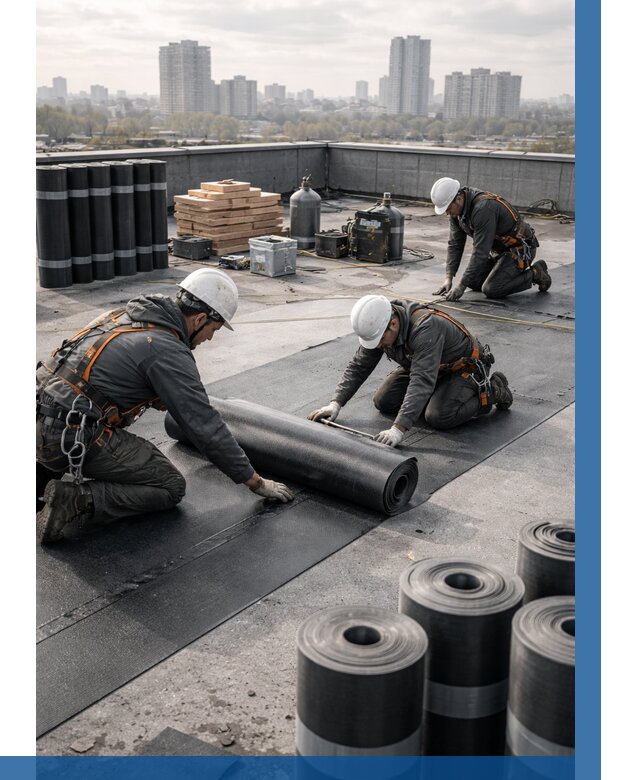 Монтаж мягкой кровли под ключ в Энгельсе от 480 р. | ВЫСОТНИК-Энг