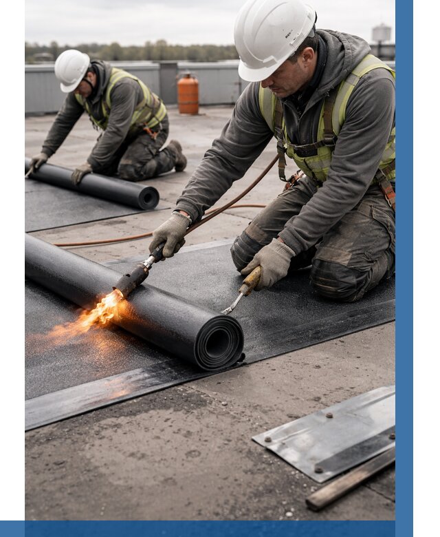 Монтаж наплавляемой кровли в Энгельсе от 906 р. — ВЫСОТНИК-Энг