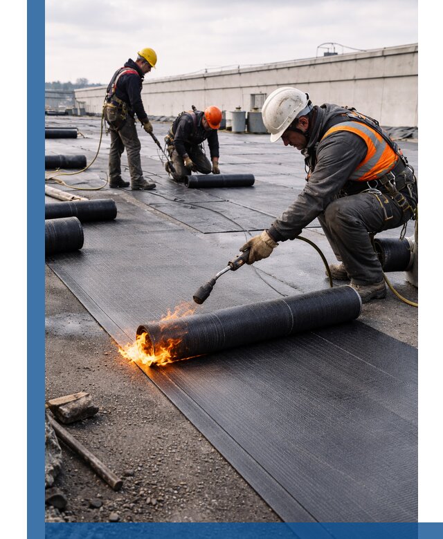 Монтаж наплавляемой кровли в Энгельсе профессионально