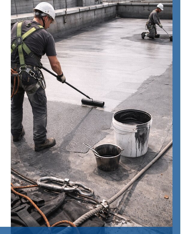 Гидроизоляция кровли жидкой резиной в Энгельсе от 533 р. | ВЫСОТНИК-Энг