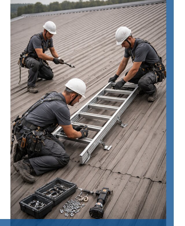 Монтаж кровельной лестницы в Энгельсе от 4797 р. | ВЫСОТНИК-Энг