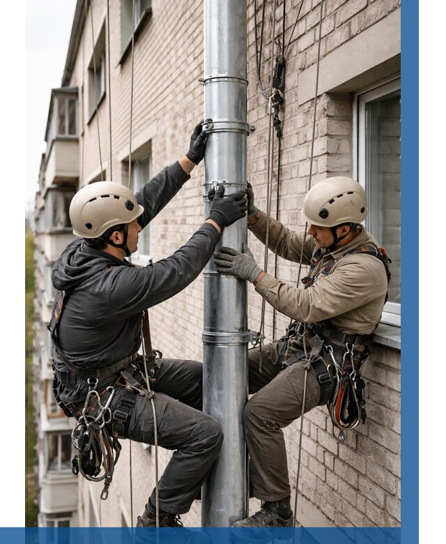 Замена водосточных труб в Энгельсе от 6928 р. | ВЫСОТНИК-Энг