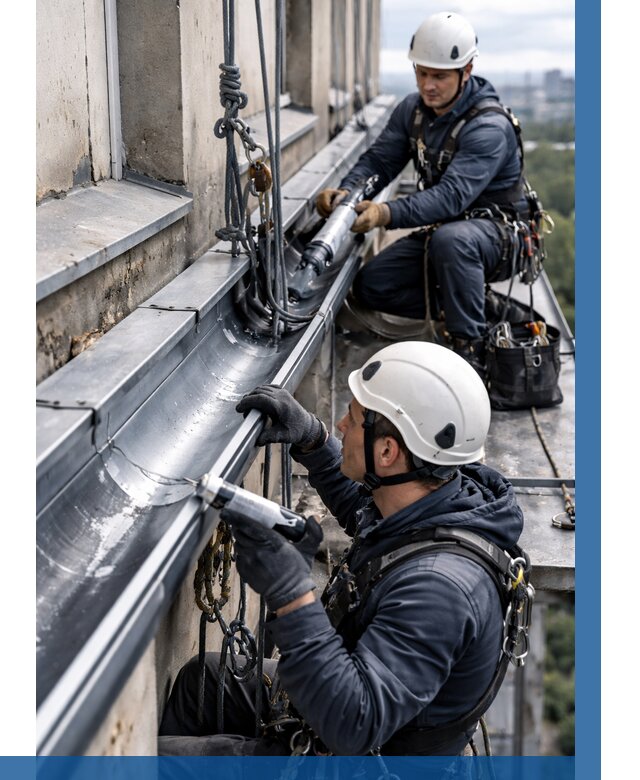 Ремонт водосточных желобов в Энгельсе от 6928 р. | ВЫСОТНИК-Энг