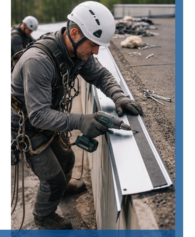 Монтаж капельника на кровле в Энгельсе от 320 р. | ВЫСОТНИК-Энг