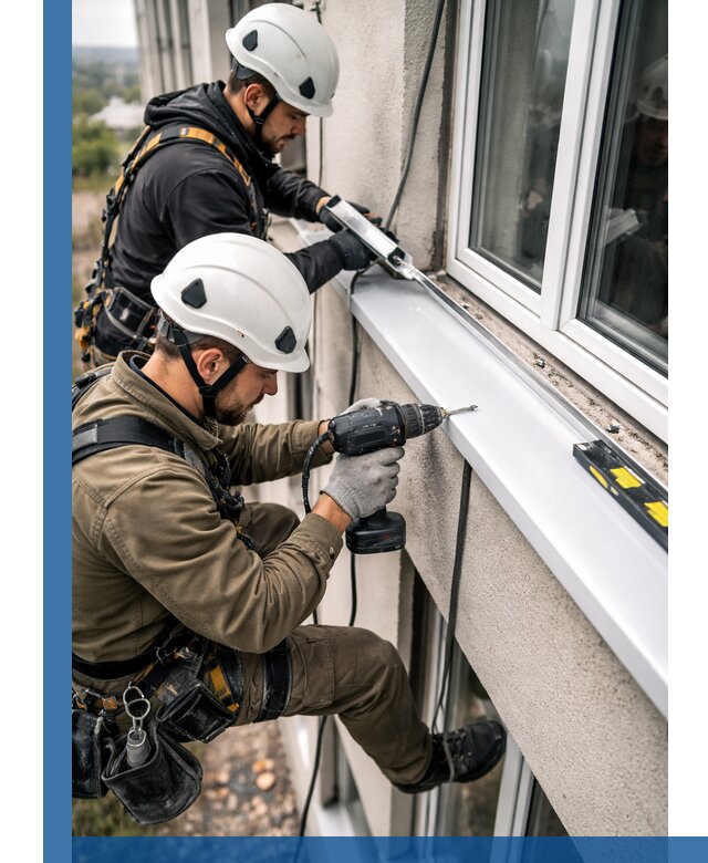Профессиональный монтаж оконных отливов и отведения воды в Энгельсе