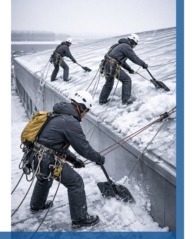 Очистка навесов от снега в Энгельсе от 4797 р. | ВЫСОТНИК-Энг