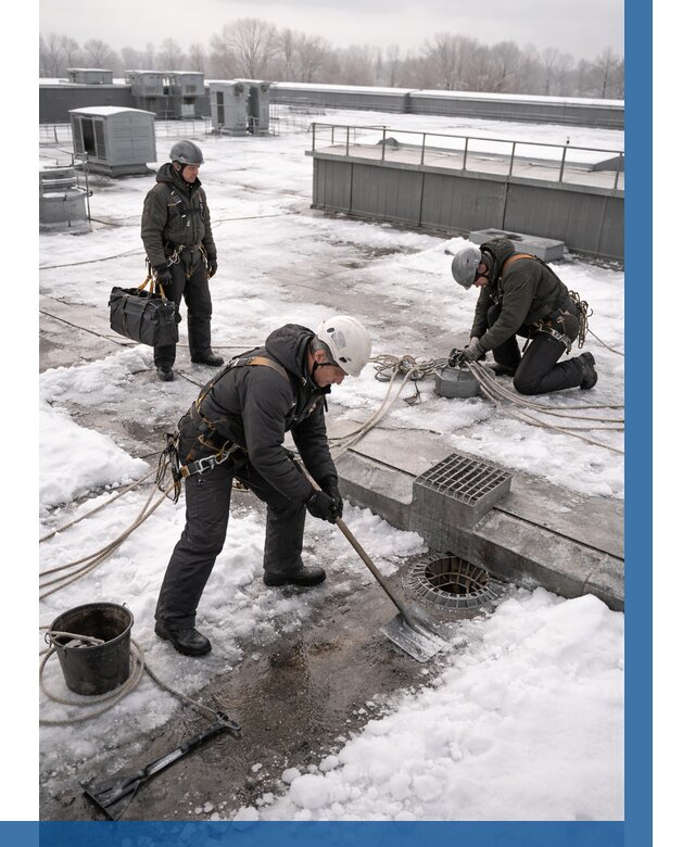 Абонентское обслуживание кровли зимой в Энгельсе от 8527 р. | ВЫСОТНИК-Энг