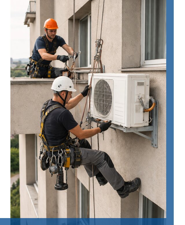 Монтаж внешнего блока кондиционера в Энгельсе от 6928 р. | ВЫСОТНИК-Энг