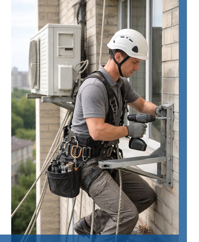 Установка кронштейнов кондиционера в Энгельсе от 3731 р. | ВЫСОТНИК-Энг