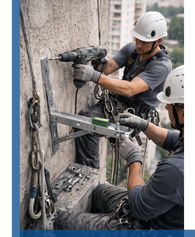 Установка кронштейнов кондиционера и крепежа в Энгельсе