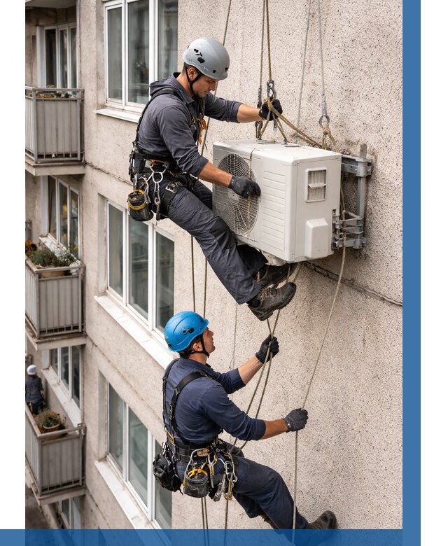 Перенос внешнего блока кондиционера в Энгельсе от 9593 р.| ВЫСОТНИК-Энг