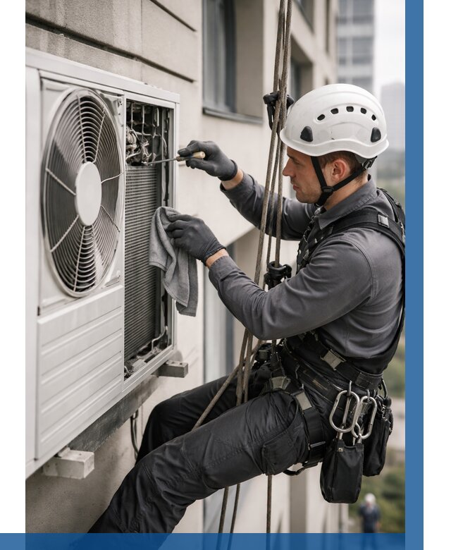 Обслуживание внешнего блока кондиционера в Энгельсе от 2878 р.ВЫСОТНИК-Энг