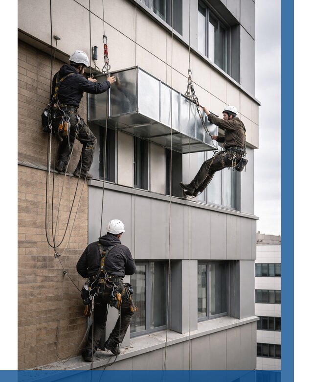 Монтаж воздуховодов на фасаде в Энгельсе от 1599 р. | ВЫСОТНИК-Энг